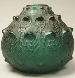 R. Lalique Fougeres Vase Missing Top Rim And Neck