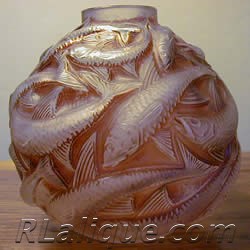Oleron R Lalique Vase by Rene Lalique