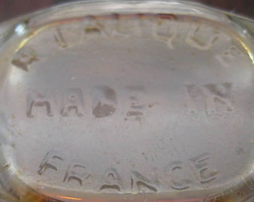 Rene Lalique Signature On An En Croisiere Perfume Bottle For Worth