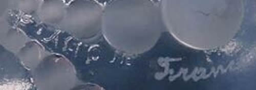 Rene Lalique Molded R. Lalique Engraved France Signature On A Perles Bowl