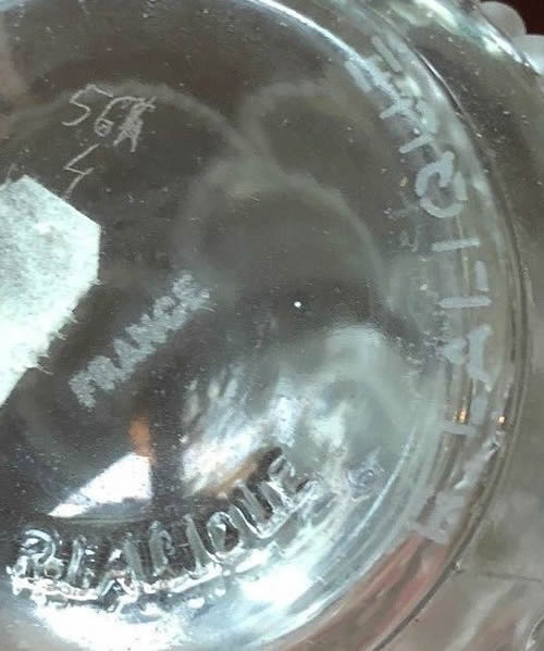 Rene Lalique Double Signature Intaglio Molded And Etched On A Perles Perfume Bottle