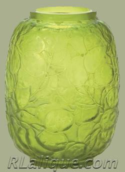 RLalique Monnaie du Pape Green R.Lalique Vase by Rene Lalique