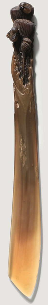 Rene Lalique Abeilles et Chardon Letter Opener