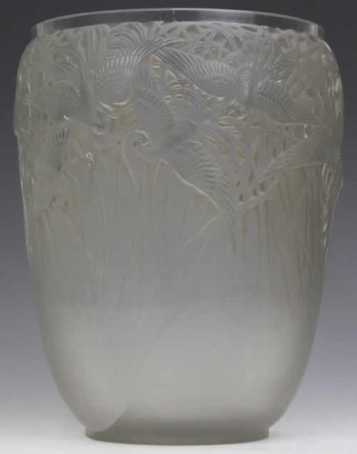 Rene Lalique Vase Aigrettes