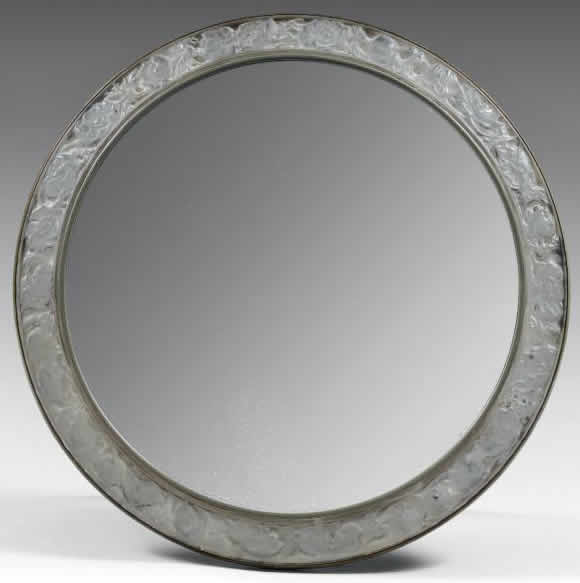 Rene Lalique Table Mirror Anemones