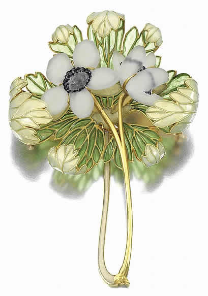 Rene Lalique Anemones Brooch