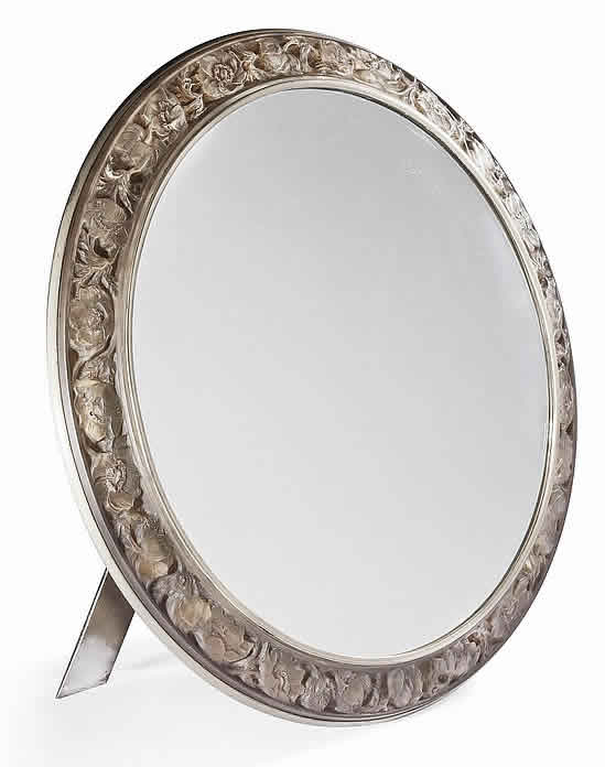 Rene Lalique Table Mirror Anemones