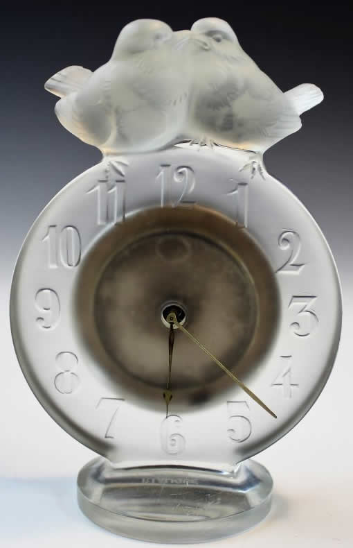 Rene Lalique Clock Antoinette