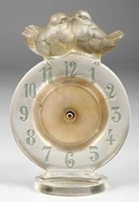 Rene Lalique Mantel Clock Antoinette