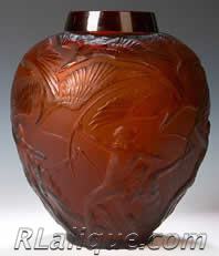 Rene Lalique Vase Archers