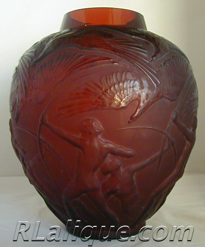 Rene Lalique Vase Archers