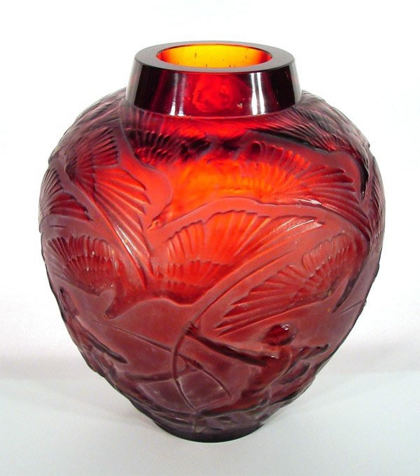 Rene Lalique Vase Archers
