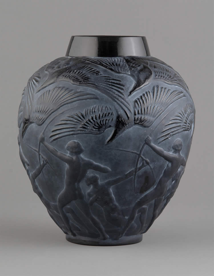 Rene Lalique Vase Archers