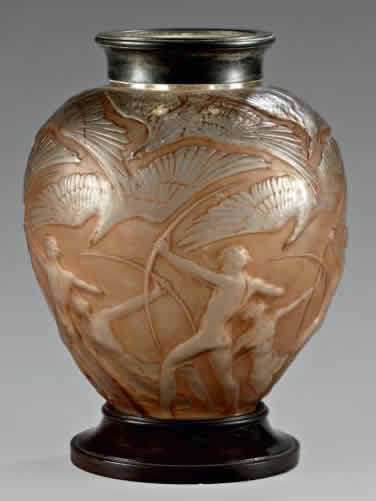 Rene Lalique Vase Archers