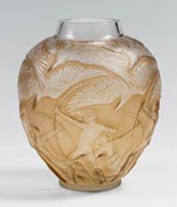 Rene Lalique Vase Archers
