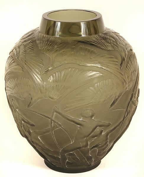Rene Lalique Vase Archers