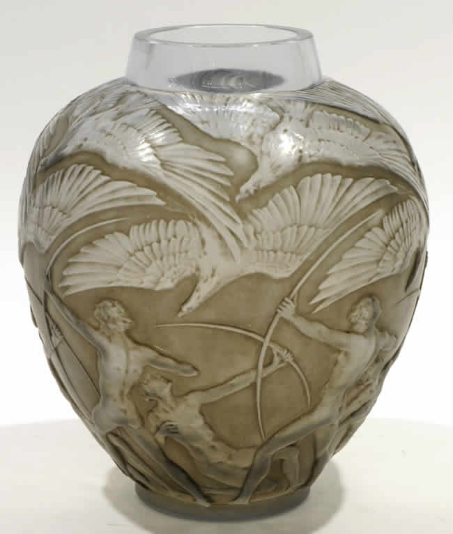 Rene Lalique Vase Archers