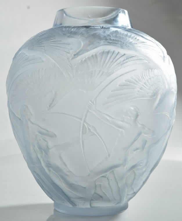 Rene Lalique Vase Archers