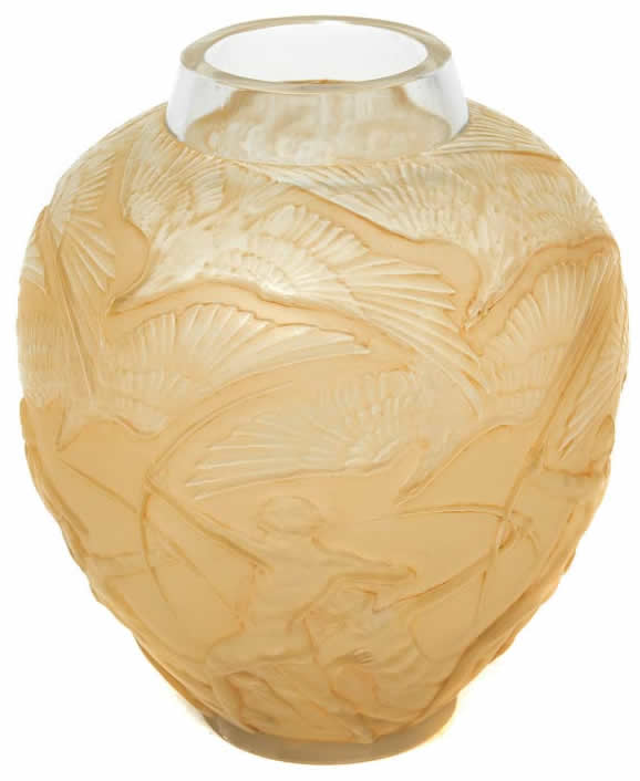 Rene Lalique Vase Archers