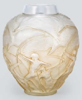 Rene Lalique Vase Archers