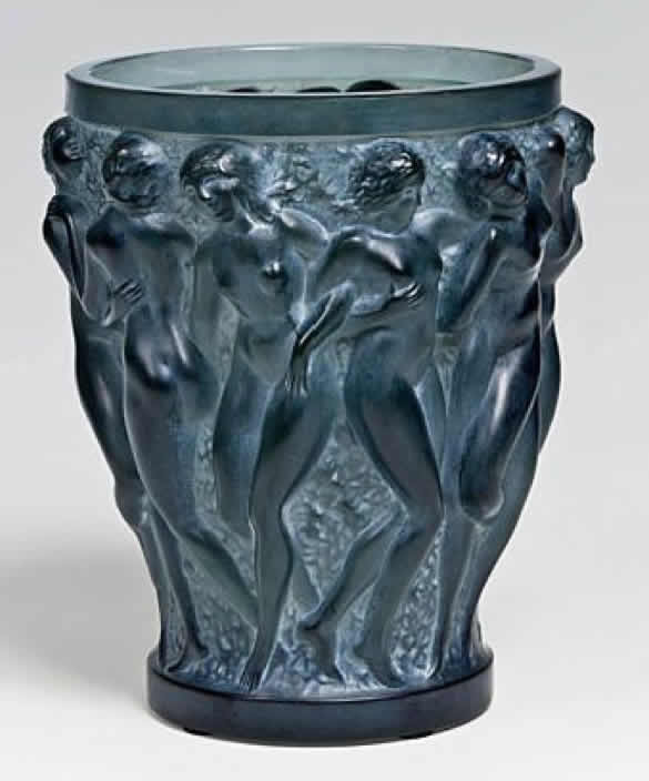 Rene Lalique Vase Bacchantes