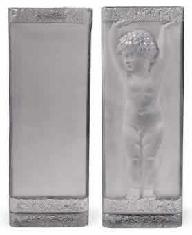 Rene Lalique Bande Fleurs Et Plaquette Amours Panel