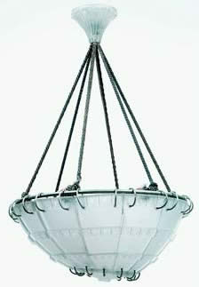 Rene Lalique Bandes De Roses Chandelier