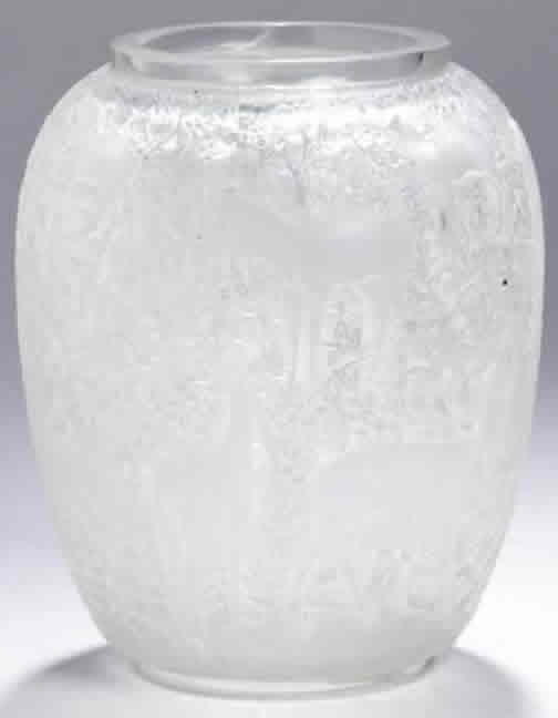 Rene Lalique Vase Biches