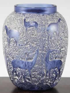 Rene Lalique Vase Biches
