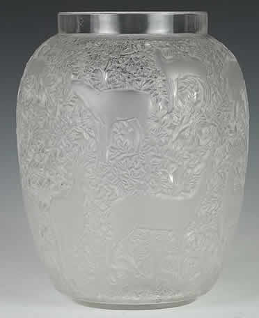 Rene Lalique Vase Biches