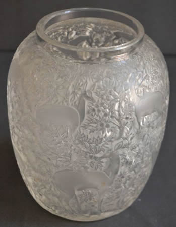 Rene Lalique Vase Biches