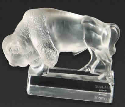 Rene Lalique Paperweight Bison