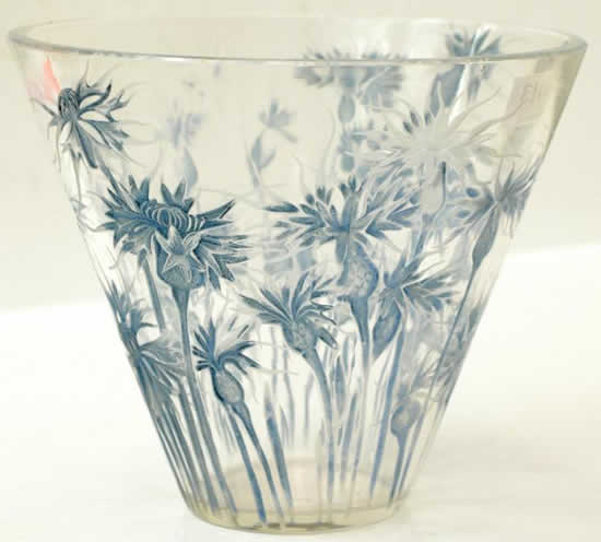 Rene Lalique Vase Bluets