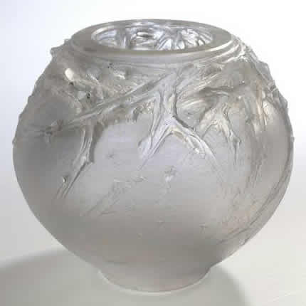 Rene Lalique Branches Epines Et Mures Cire Perdue Vase