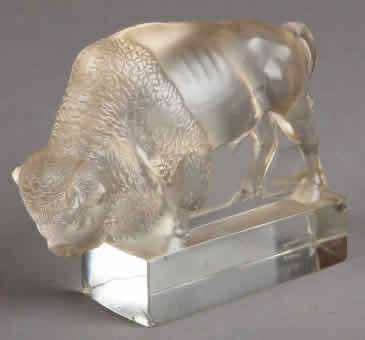 Rene Lalique Paperweight Buffalo