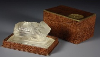 Rene Lalique Paperweight Bull