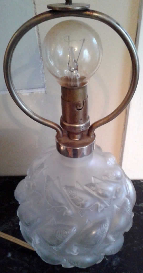 Rene Lalique Table Lamp Camaret