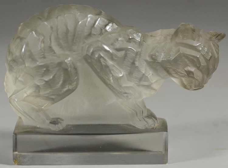 Rene Lalique Paperweight Chat