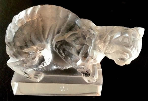 Rene Lalique Paperweight Chat