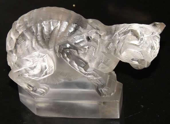 Rene Lalique Paperweight Chat