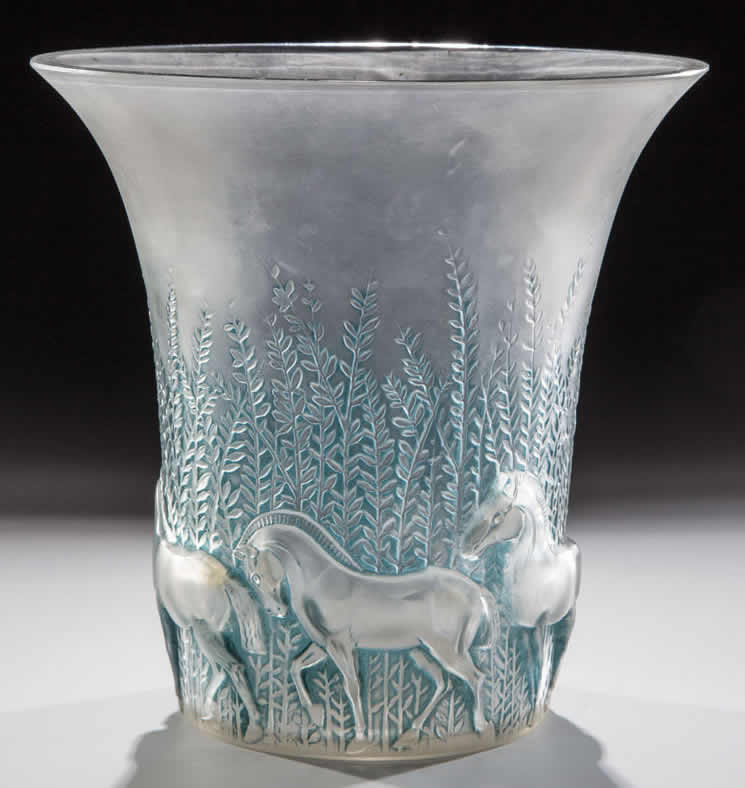 Rene Lalique Vase Chevaux