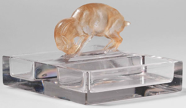 Rene Lalique Ashtray Chevre