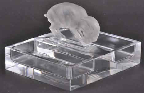 Rene Lalique Ashtray Chevre