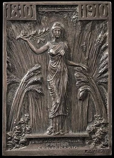 Rene Lalique Republica De Chile Primer Centario Plaque