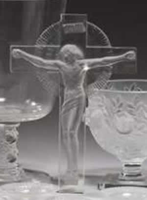 Rene Lalique Statue Crucifix