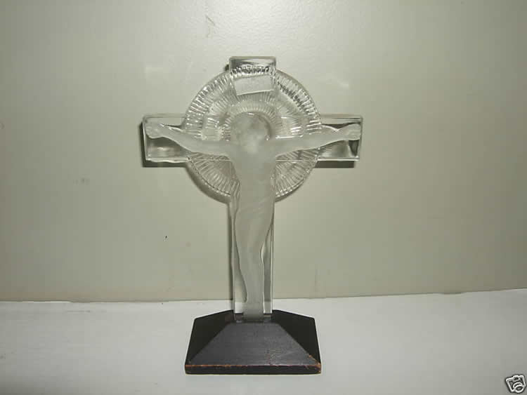 Rene Lalique Statue Crucifix