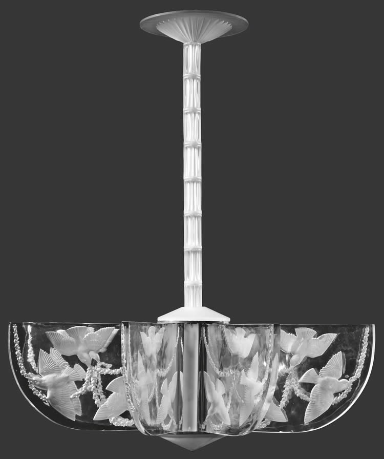 Rene Lalique Chandelier Copenhague