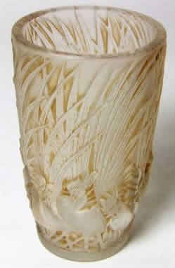 Rene Lalique Vase Coqs Et Plumes