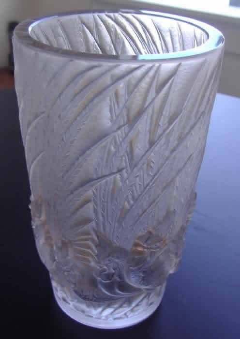 Rene Lalique Vase Coqs Et Plumes