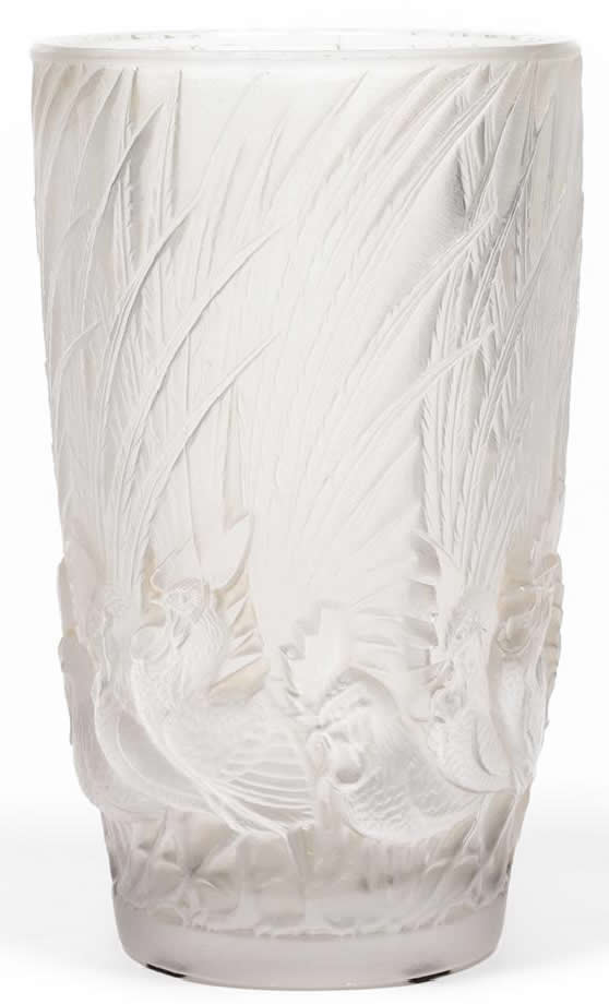 Rene Lalique Vase Coqs Et Plumes